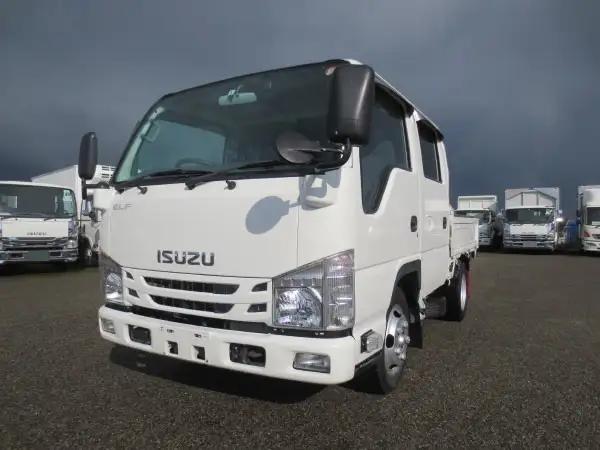 いすゞ エルフ 小型 平ボディ Wキャブ 床鉄板の中古トラック画像1