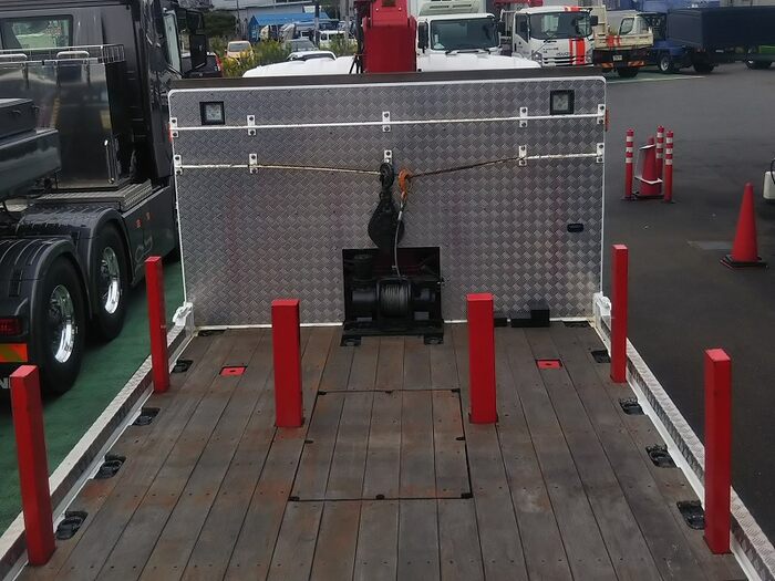 三菱 ファイター 中型 車輌重機運搬 4段クレーン ベッド|画像5