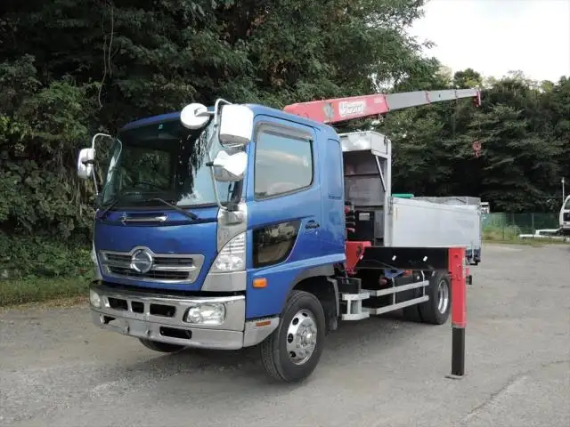 日野 レンジャー 中型/増トン クレーン付 床鉄板 4段の中古トラック画像1