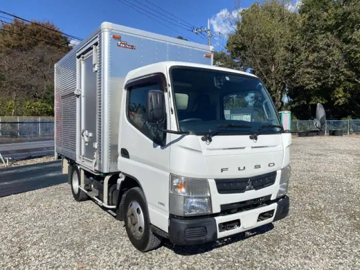三菱 キャンター 小型 アルミバン 床鉄板 サイドドアの中古トラック画像2