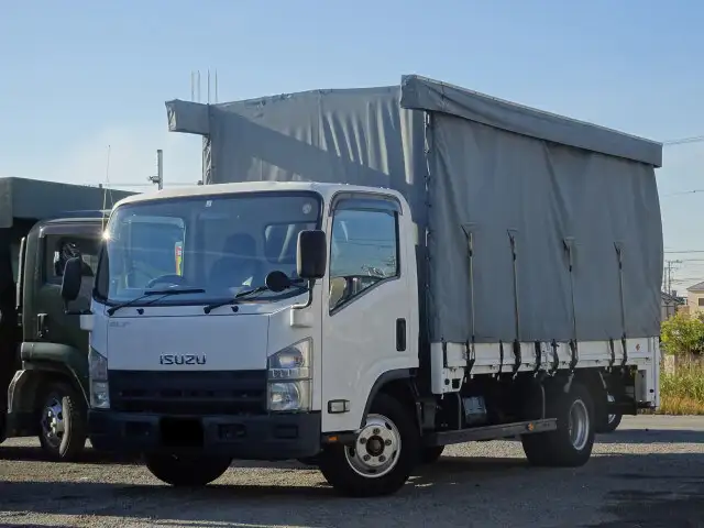 いすゞ エルフ 小型 平ボディ 幌 パワーゲート の中古トラック【車両No.136968】