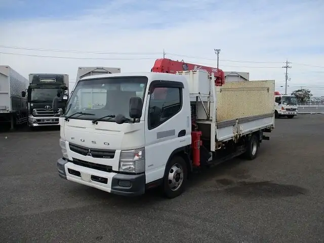三菱 キャンター 小型 クレーン付 パワーゲート 床鉄板 の中古トラック【車両No.137617】