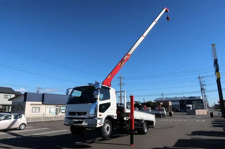 三菱 ファイター 中型/増トン 車両重機運搬 4段クレーン ラジコンの中古トラック画像6