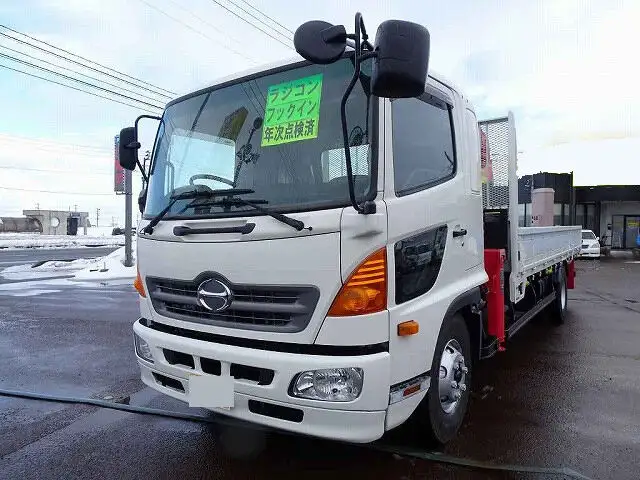日野 レンジャー 中型/増トン クレーン付 床鉄板 4段の中古トラック画像1