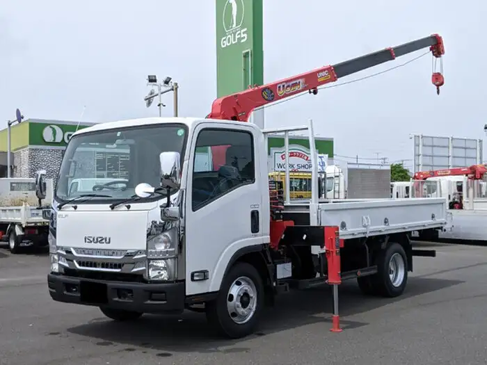 いすゞ エルフ 小型 クレーン付 3段 ラジコンの中古トラック画像1
