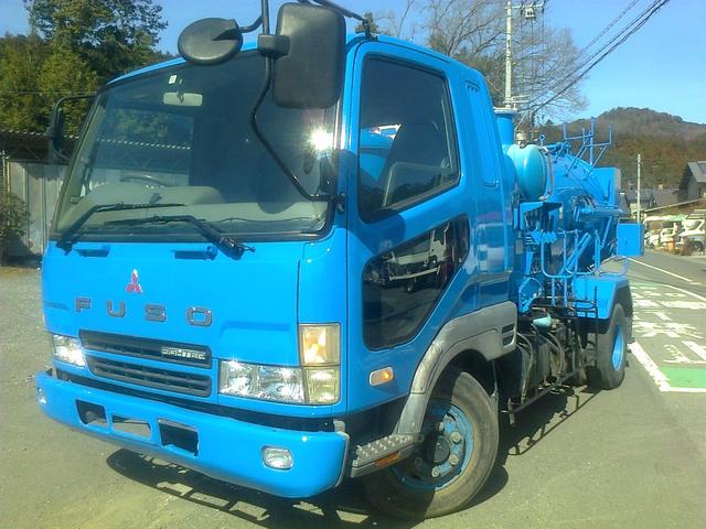 三菱 ファイター 中型 タンク車 汚泥吸引車 ｜画像1