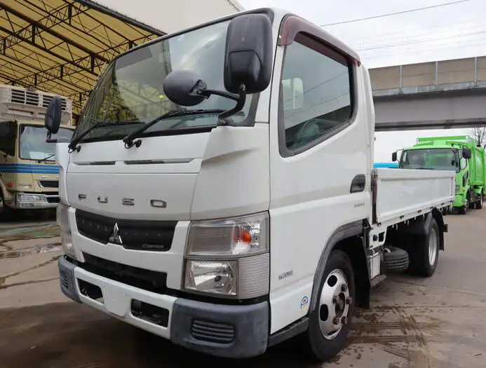 三菱 キャンター 小型 平ボディ 幌 TKG-FBA20の中古トラック画像1