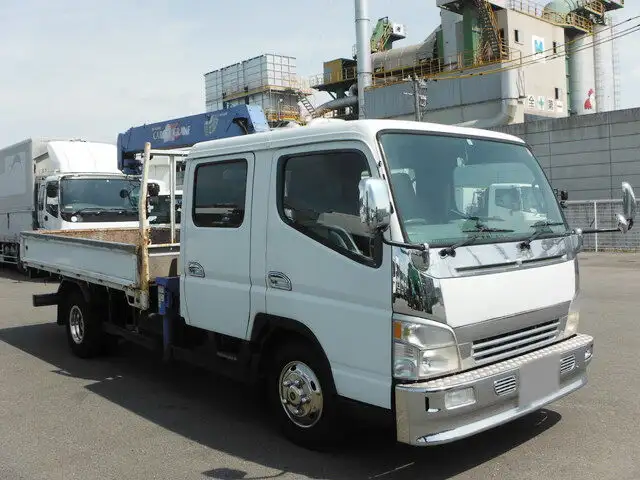 三菱 キャンター 小型 クレーン付 Wキャブ 床鉄板の中古トラック画像2