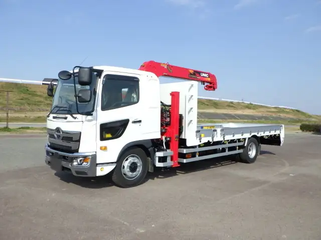 日野 レンジャー 中型/増トン 車両重機運搬 4段クレーン ラジコンの中古トラック画像1