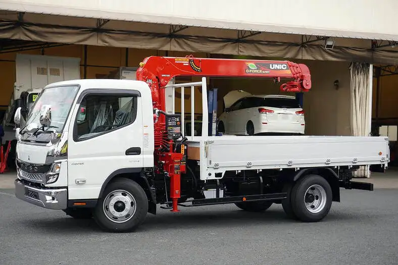 三菱 キャンター 小型 クレーン付 アルミブロック 4段 の中古トラック【車両No.140598】