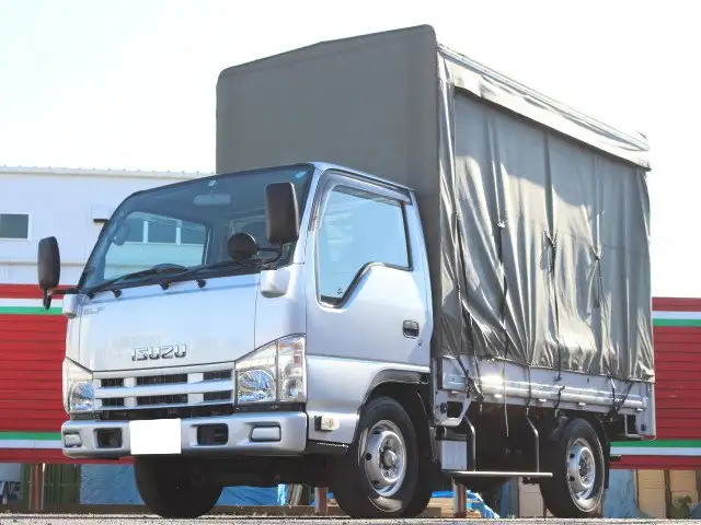 いすゞ エルフ 小型 平ボディ 幌 TKG-NHR85Aの中古トラック画像1