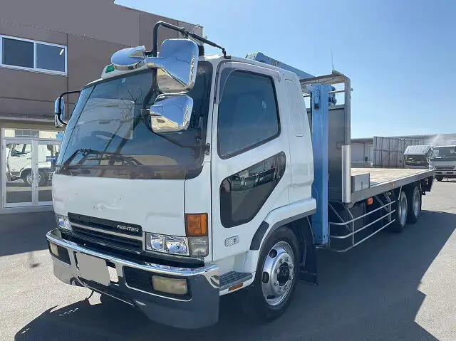 三菱 ファイター 中型/増トン 車両重機運搬 4段クレーン ラジコンの中古トラック画像1