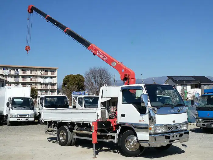いすゞ エルフ 小型 クレーン付 床鉄板 4段の中古トラック画像2