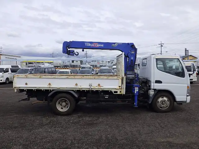 三菱 キャンター 小型 クレーン付 床鉄板 3段の中古トラック画像2