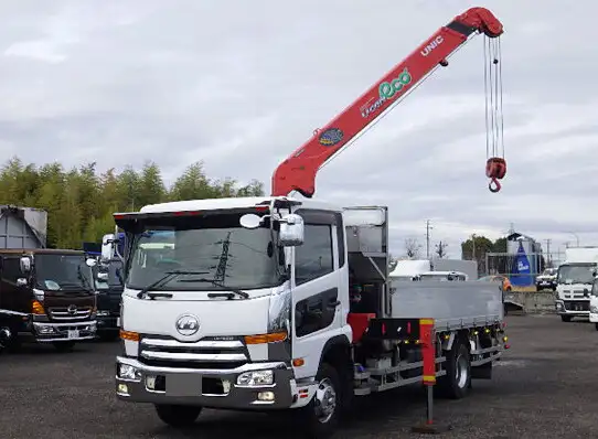 日産UD コンドル 中型/増トン クレーン付 床鉄板 アルミブロックの中古トラック画像1