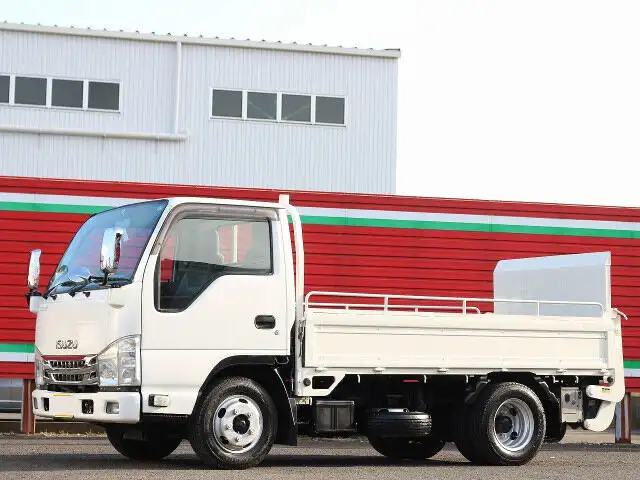 いすゞ エルフ 小型 平ボディ パワーゲート 床鉄板の中古トラック画像1