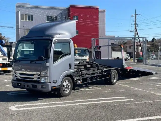 いすゞ エルフ 小型 車両重機運搬 ラジコン フックインの中古トラック画像1