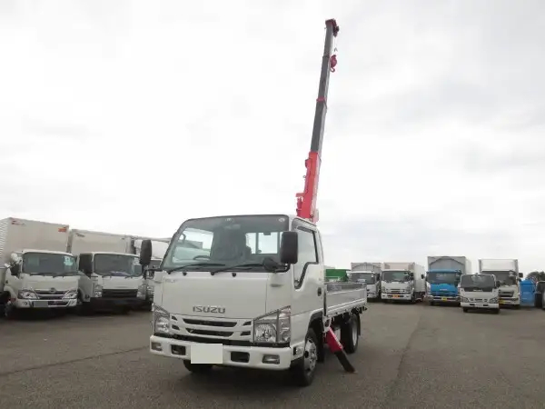 いすゞ エルフ 小型 クレーン付 横置簡易クレーン 床鉄板の中古トラック画像2