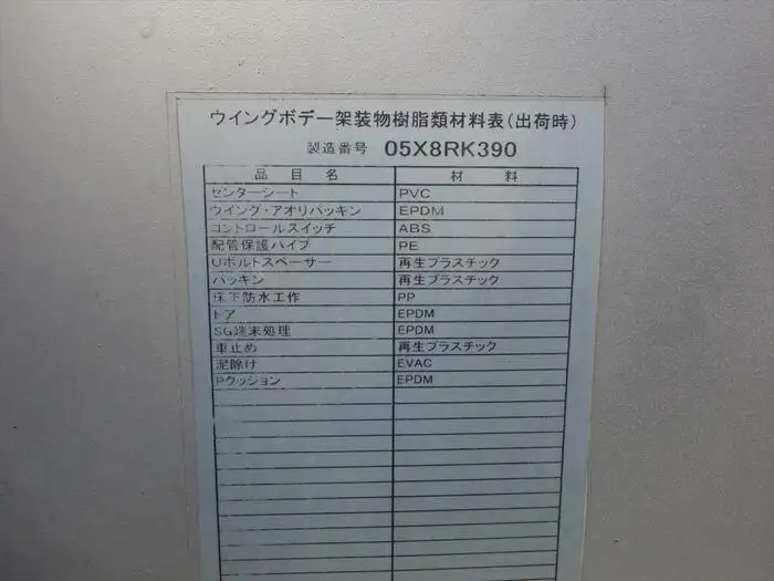 三菱 ファイター 中型/増トン ウイング PA-FK71RK H17の中古トラック画像11