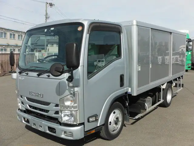 いすゞ エルフ 小型 アルミバン ボトルカー 床鉄板の中古トラック画像1