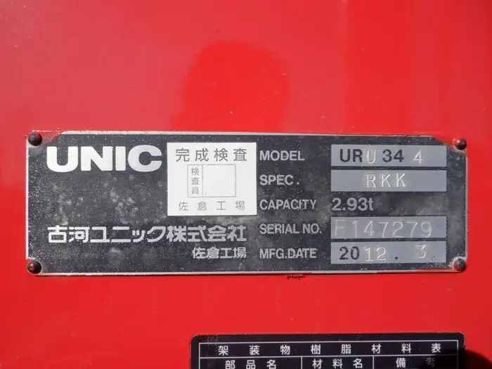 いすゞ フォワード 中型/増トン クレーン付 床鉄板 4段の中古トラック画像10