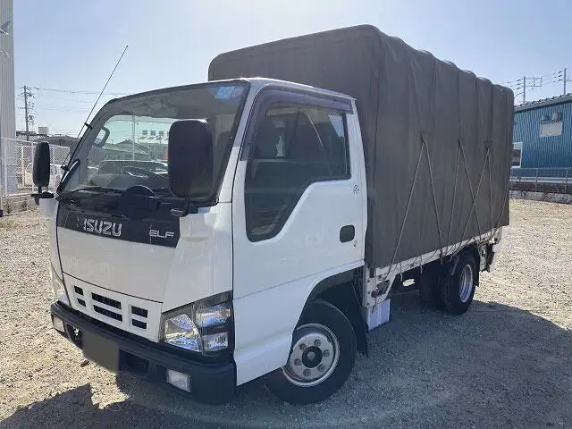 いすゞ エルフ 小型 平ボディ 幌 パワーゲート の中古トラック【車両No.142543】