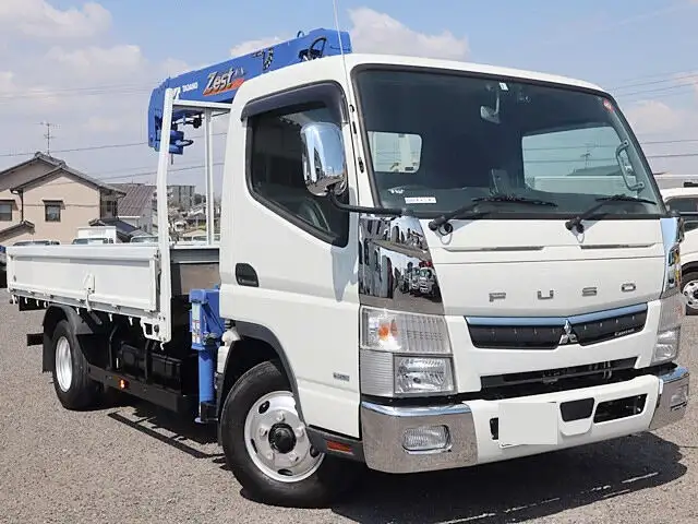 三菱 キャンター 小型 クレーン付 床鉄板 4段の中古トラック画像2