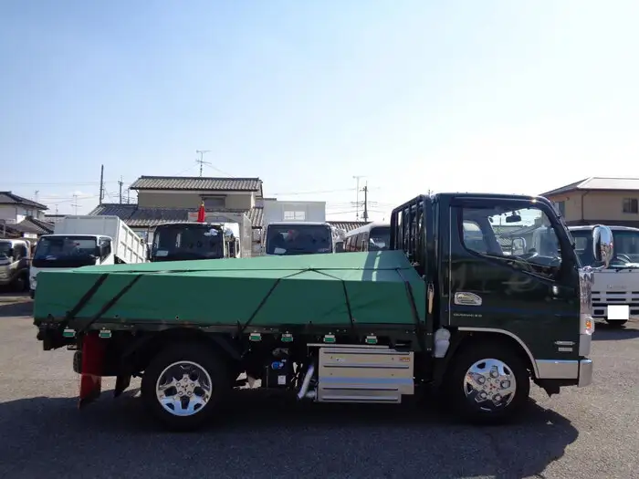 三菱 キャンター 小型 平ボディ 幌 カスタムの中古トラック画像2