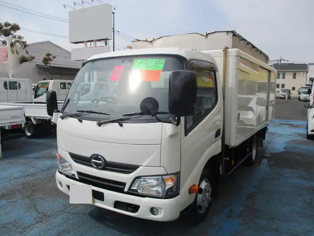 日野 デュトロ 小型 アルミバン ボトルカー サイドドアの中古トラック画像1