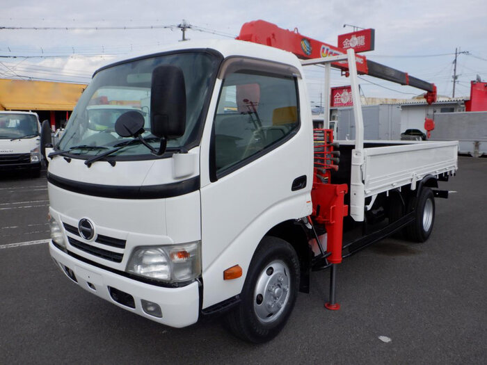 日野 デュトロ 小型 クレーン付 床鉄板 3段｜画像1