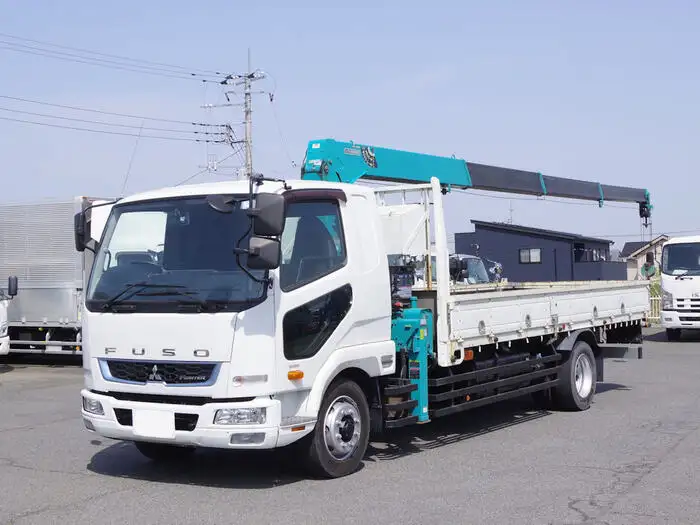 三菱 ファイター 中型/増トン クレーン付 床鉄板 4段の中古トラック画像1