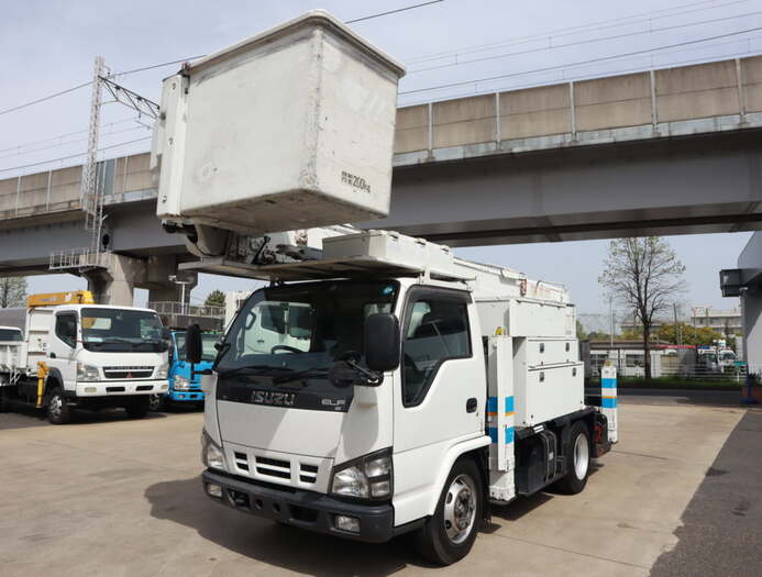 いすゞ エルフ 小型 高所・建柱車 高所作業車 PB-NKR81N