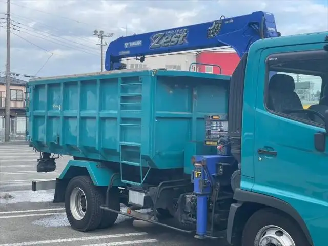 日野 レンジャー 中型/増トン ダンプ 土砂禁 クレーン付きの中古トラック画像3
