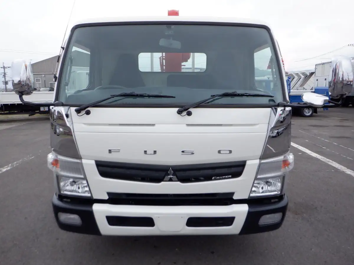 三菱 キャンター 小型 クレーン付 床鉄板 3段の中古トラック画像2