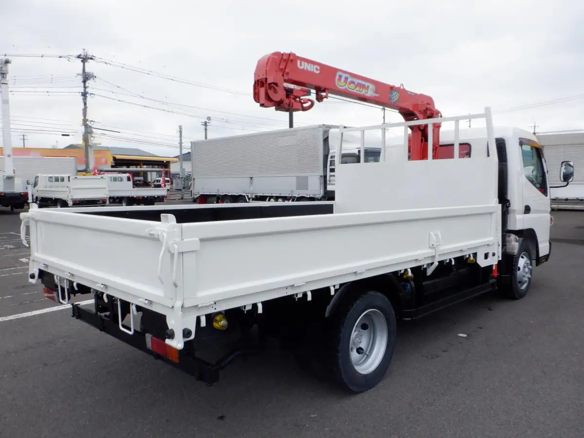 三菱 キャンター 小型 クレーン付 床鉄板 3段の中古トラック画像3