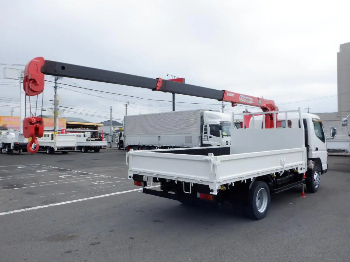 三菱 キャンター 小型 クレーン付 床鉄板 3段の中古トラック画像4