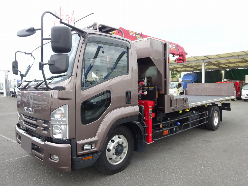 いすゞ フォワード 中型/増トン 車両重機運搬 5段クレーン ラジコン｜画像1