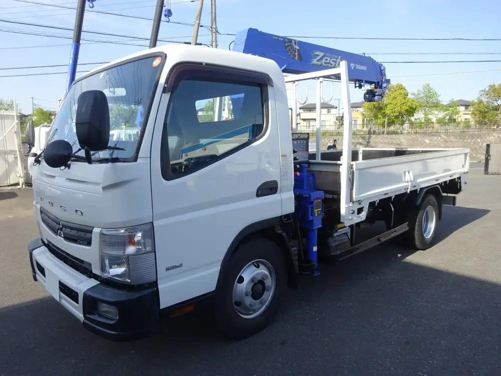 三菱 キャンター 小型 クレーン付 床鉄板 5段の中古トラック画像3