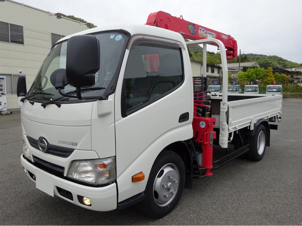 日野 デュトロ 小型 クレーン付 セミロング TKG-XZU640M