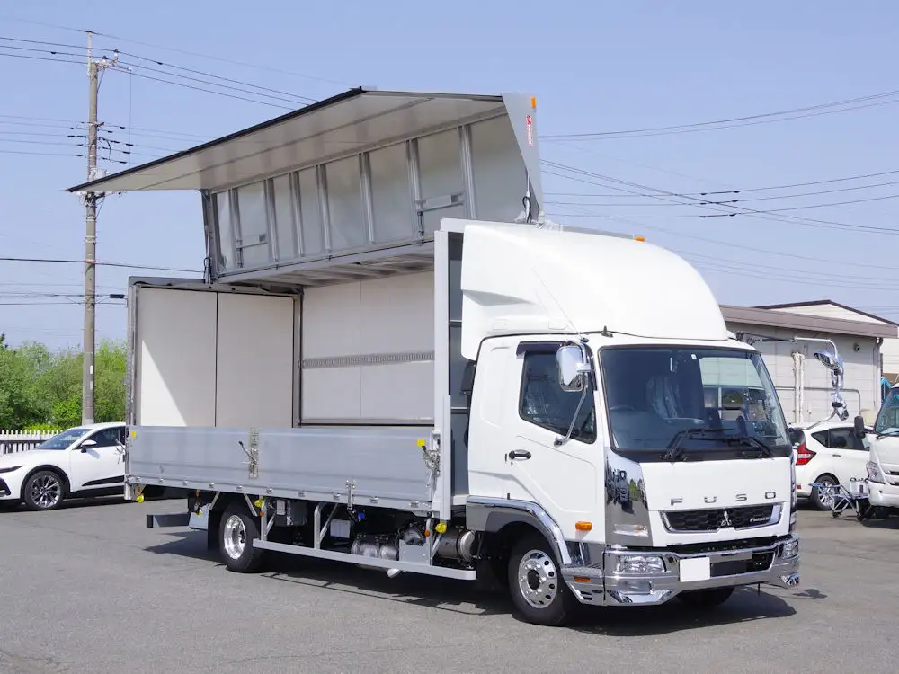 三菱 ファイター 中型/増トン ウイング エアサス ベッドの中古トラック画像2