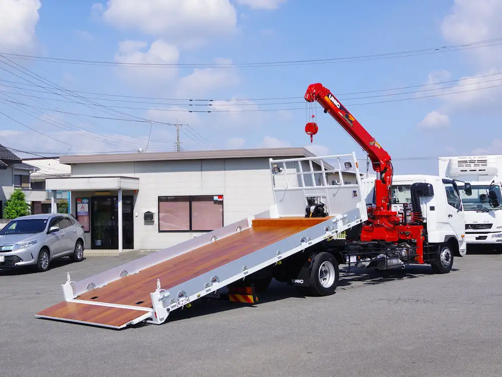三菱 ファイター 中型/増トン 車両重機運搬 4段クレーン ラジコンの中古トラック画像3