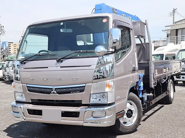 三菱 キャンター 小型 クレーン付 床鉄板 5段の中古トラック画像1