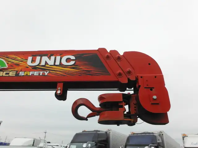 三菱 キャンター 小型 クレーン付 床鉄板 3段の中古トラック画像6