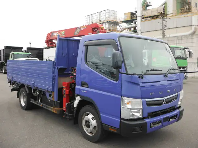 三菱 キャンター 小型 クレーン付 床鉄板 3段の中古トラック画像2