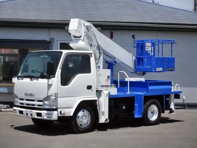 いすゞ エルフ 小型 高所・建柱車 高所作業車 BKG-NKR85Nの中古トラック画像1