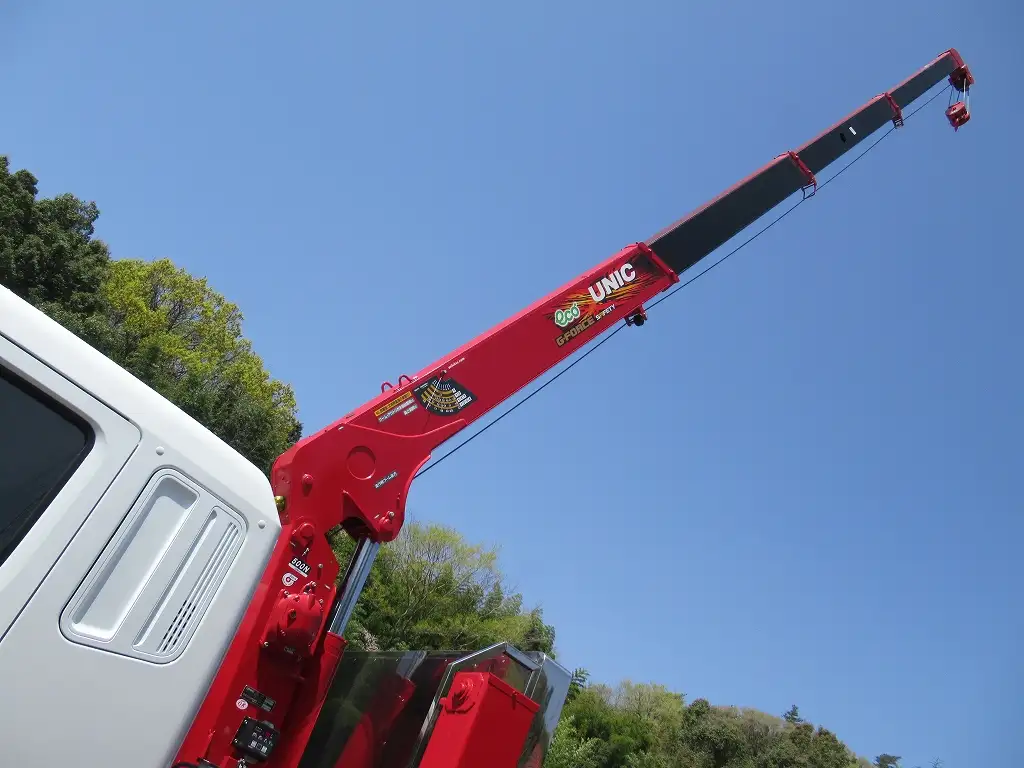三菱 スーパーグレート 大型 車両重機運搬 4段クレーン フックインの中古トラック画像8