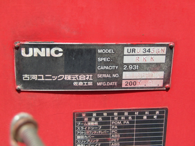 日野 レンジャー 中型/増トン クレーン付 3段 ラジコンの中古トラック画像9