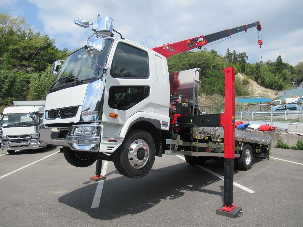 三菱 ファイター 中型/増トン 車両重機運搬 セルフローダー 2KG-FK65FZ