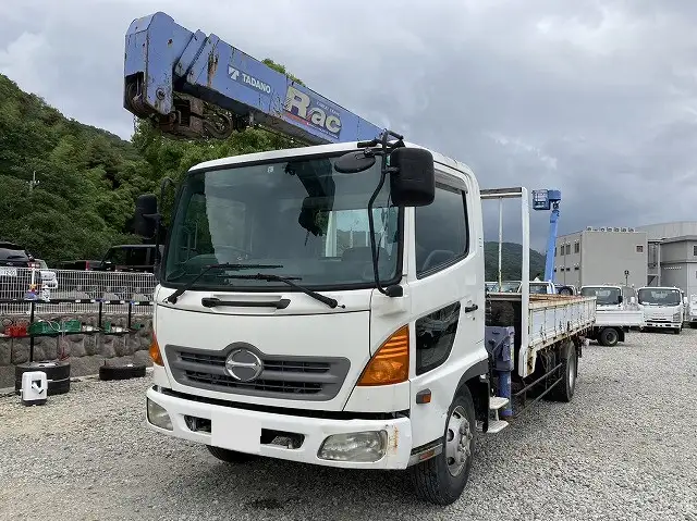 日野 レンジャー 中型/増トン クレーン付 床鉄板 3段の中古トラック画像1