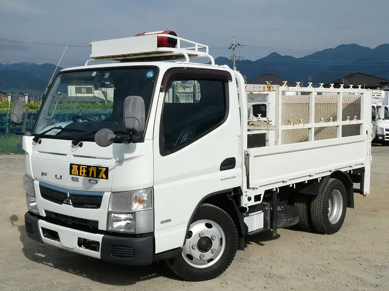 三菱 キャンター 小型 平ボディ パワーゲート 床鉄板の中古トラック画像1